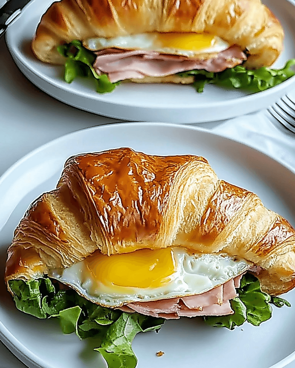 Sándwich de croissant con queso